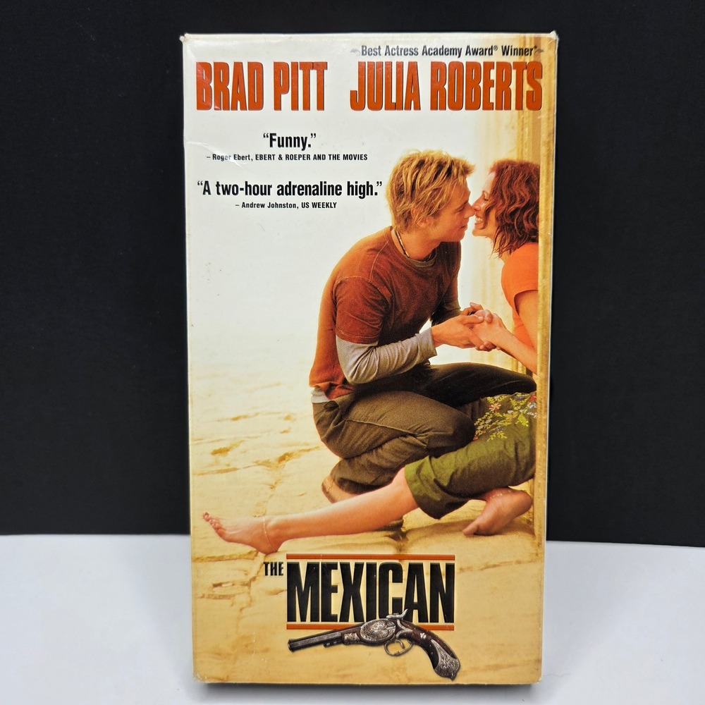 The Mexican VHS Brad Pitt Julia Roberts Movie VTG 2001 DreamWorks Action Comedy